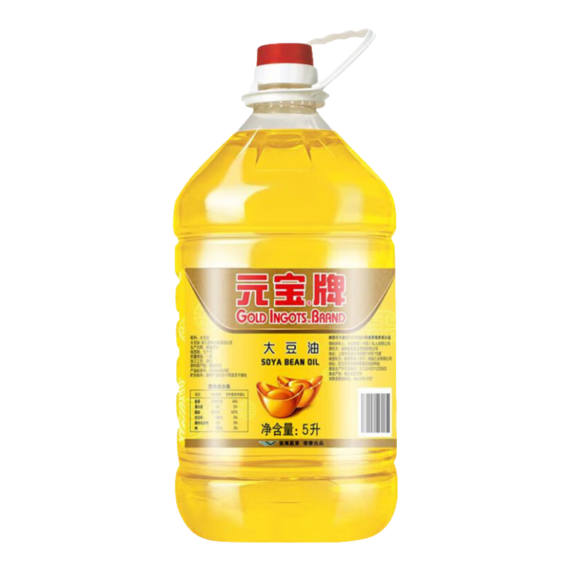 Plus会员：再降价：元宝 食用油 大豆油 5L 29.9元(3人团）