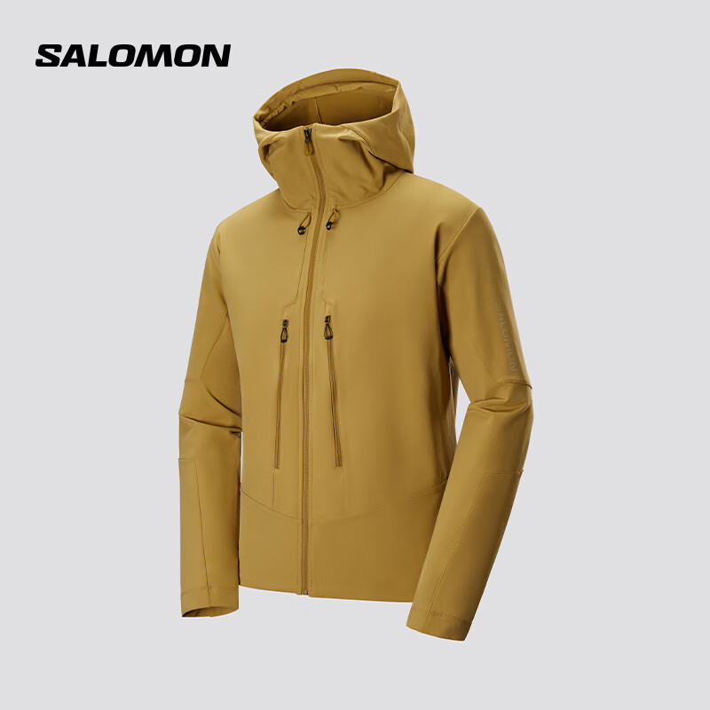 salomon 萨洛蒙 男款 户外运动防风透气软壳夹克外套 OUTPEＡK SOFTSHELL 肉桂卡其 C22162 L 1108元