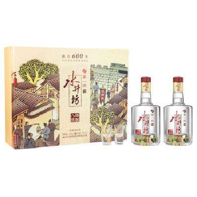 预售：水井坊 臻酿八号 52度 浓香型白酒 500ml*2瓶 礼盒装 718元 包邮（定金10元，可抵70元）