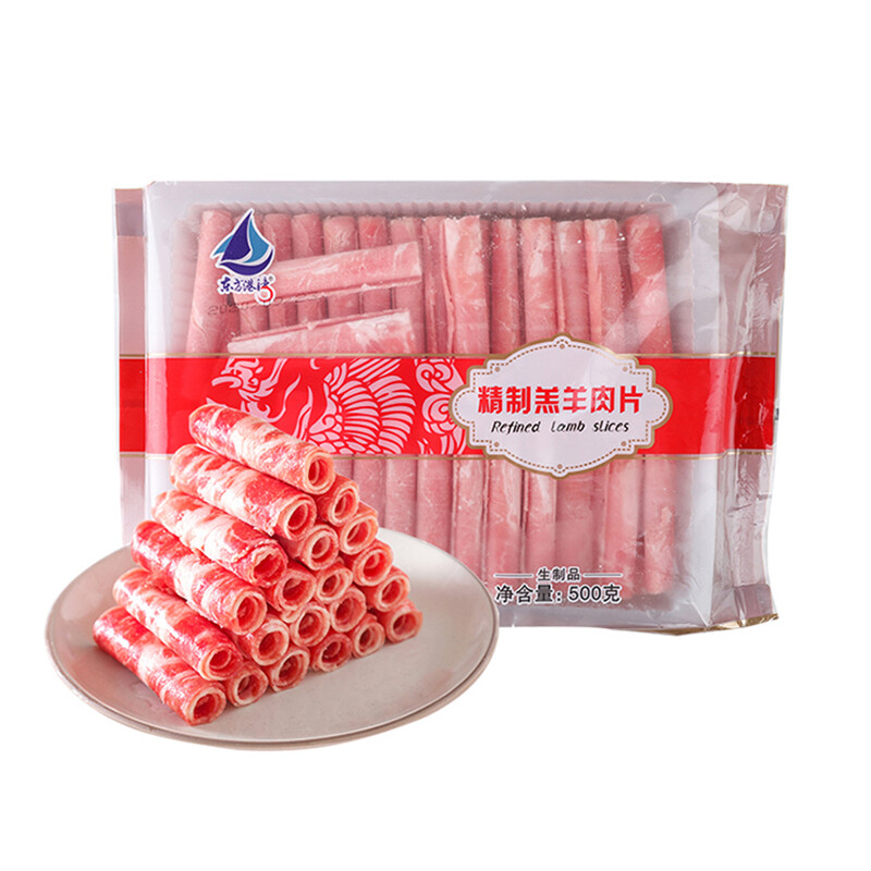 东方港湾 精制羔羊肉 500g 券后33.9元