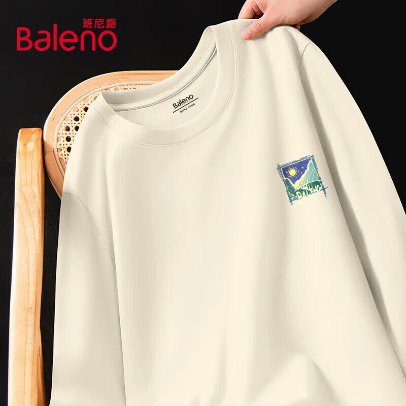 Baleno 班尼路 纯棉T恤男长袖 ￥19.9