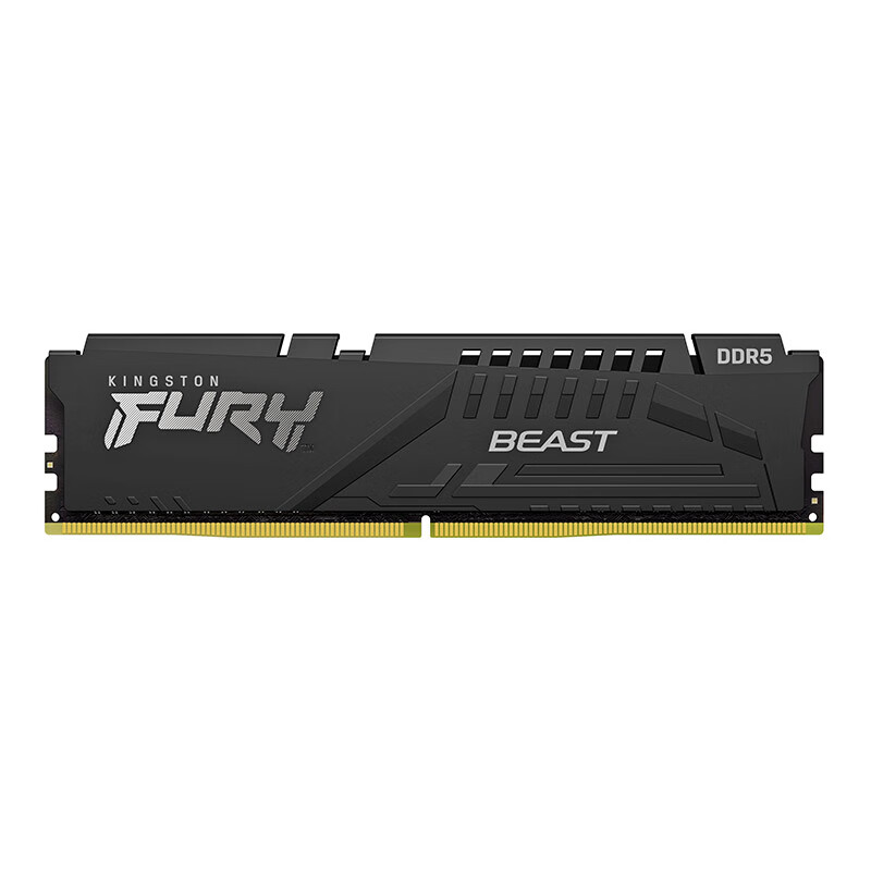 Kingston 金士頓 FURY Beast超級(jí)野獸系列 DDR5 6400MHz 臺(tái)式機(jī)內(nèi)存 馬甲條 黑色 32GB 16GBx2 CL32 829元