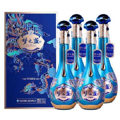 双11预售：洋河 梦之蓝 祥龙献瑞 龙年生肖 52度 浓香型白酒 550ml*4瓶 礼盒 整箱装 2976.12元 包邮（定金1元，可抵2131元）