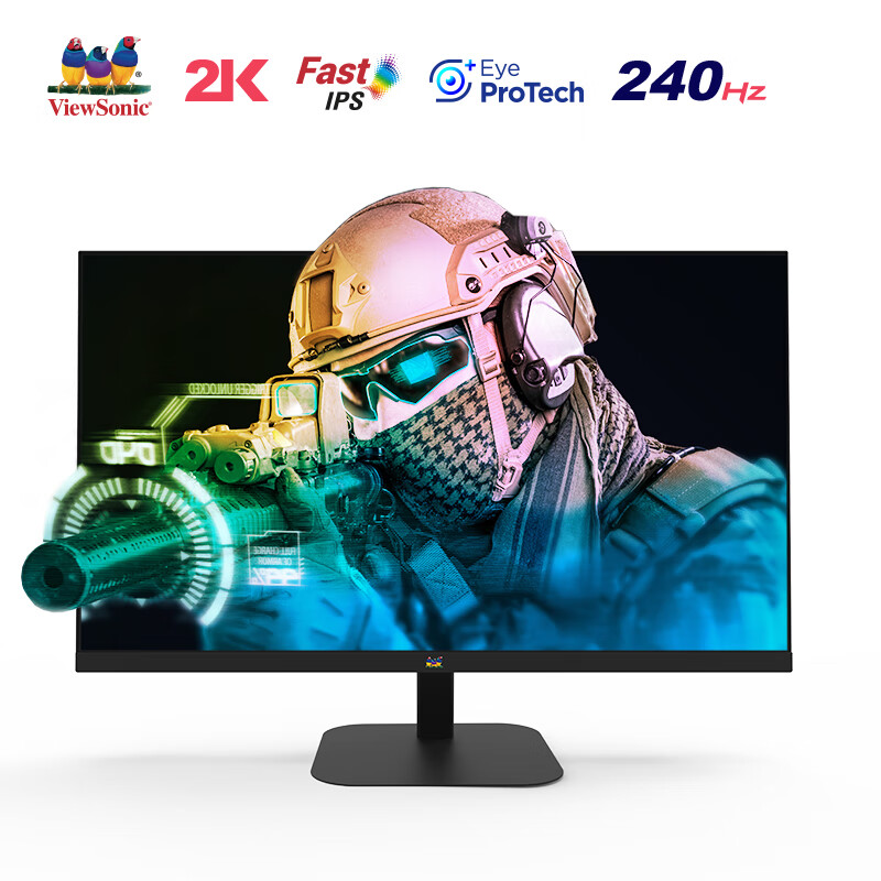 20点开始：ViewSonic 优派 VX2757 27英寸 IPS G-sync FreeSync 显示器（2560×1440、240Hz、100%sRGB、HDR10） 1099元