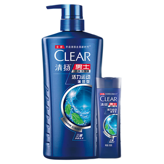 CLEAR 清扬 男士去屑洗发露 活力运动薄荷型 720g+100g 93.01元