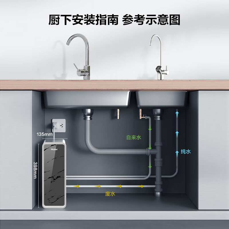 Haier 海爾 凈水器 1200G鮮活水 pro 6年RO反滲透 HKC3000-R793D2U1 券后1440元