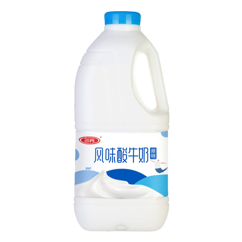 SANYUAN 三元 風(fēng)味酸牛奶 原味 1.8kg 9.9元