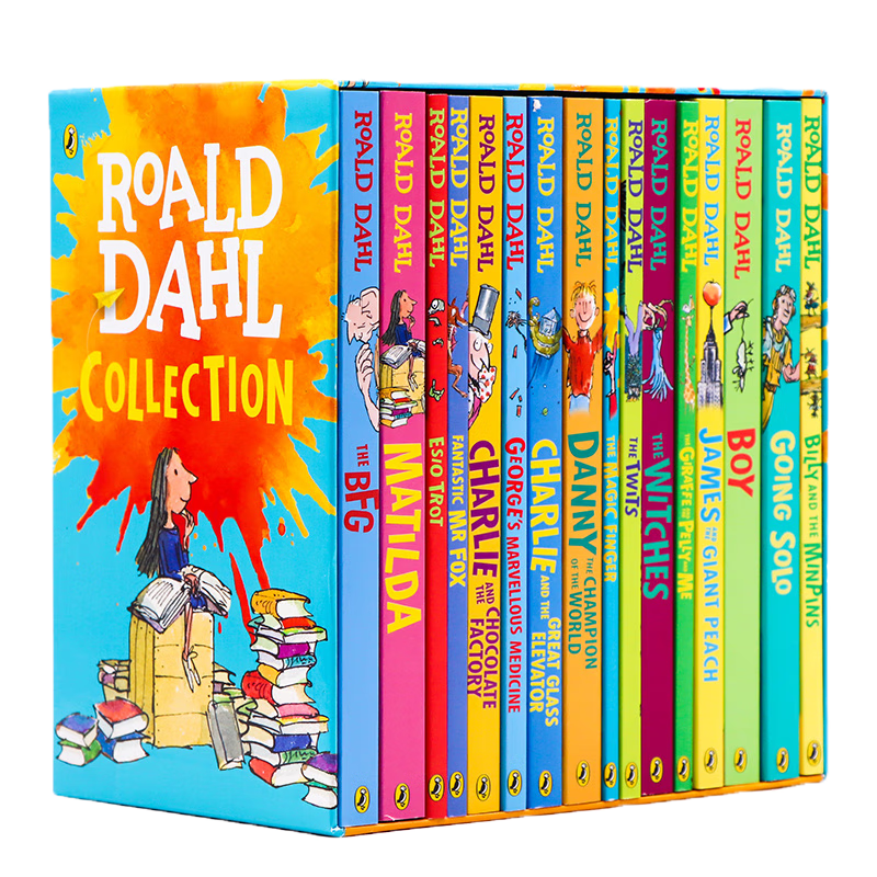 罗尔德达尔Roald Dahl 新版16册全套 Roald Dahl（Puffin Books） 儿童文学 赠音频 6-12岁推荐 英文原版进口 ￥198