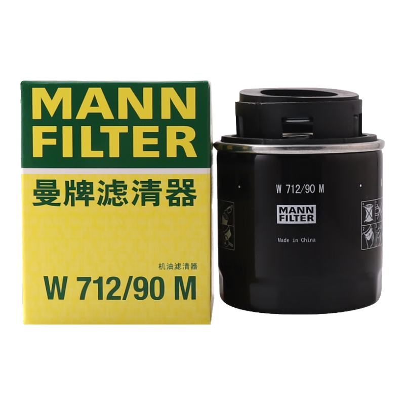 曼牌（MANNFILTER）机油滤清器机油滤芯W712/90M高尔夫宝来朗逸POLO明锐途安晶锐迈腾 ￥31.2