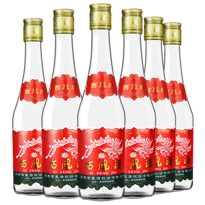 西凤酒375凤香型白酒45度口粮酒 45﹪vol 375mL 6瓶 157.06元（需领券）