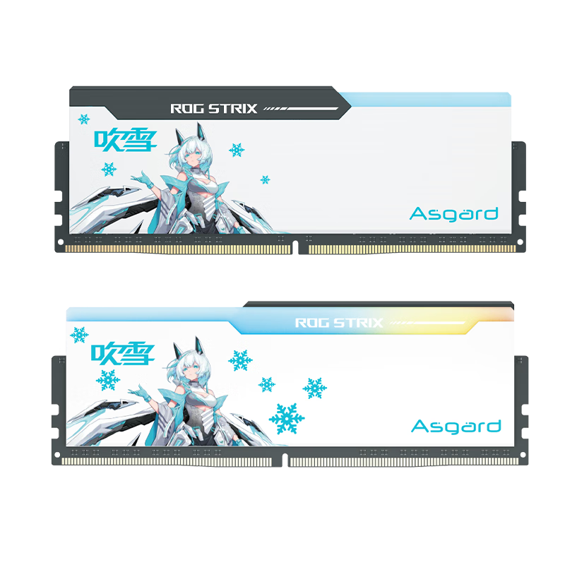 双11狂欢：阿斯加特（Asgard）32GB(16GBx2)套 DDR5 6000 台式机内存 RGB灯条-吹雪联名款 适配黑神话悟空 755.11元