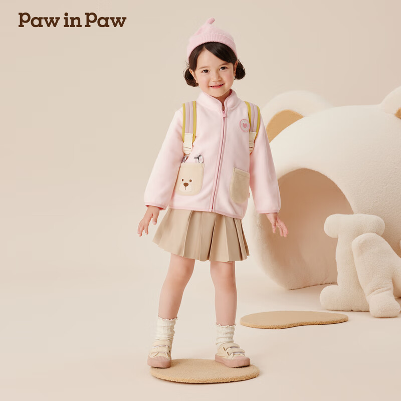 Paw in Paw PawinPaw卡通小熊童装2024年秋冬男女宝针织夹克防风实用 Pink粉红色/25 100cm 券后101.53元