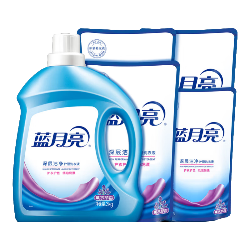 plus会员：蓝月亮 深层洁净洗衣液 共13斤 *2件 53元/件（共106元会员免邮）
