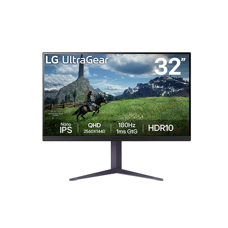 LG 樂金 31.5英寸 NanoIPS 2K 180Hz原生 1ms FreeSync G-Sync 滿血版 高刷游戲電競顯示器 32GS85Q 券后2367.01元