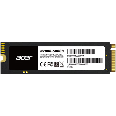 PLUS会员：（acer）宏碁 500G SSD固态硬盘 M.2接口(NVMe协议) N7000系列 暗影骑士擎 187.96元包邮