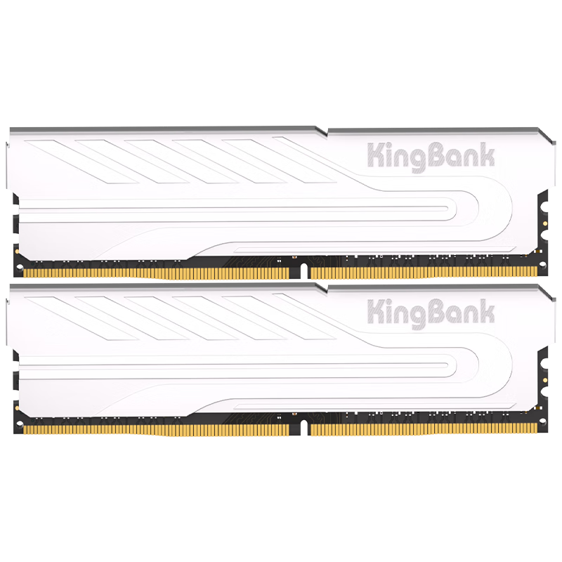 PLUS會(huì)員：KINGBANK 金百達(dá) 銀爵系列 DDR4 3600MHz 臺(tái)式機(jī)內(nèi)存 馬甲條 白色 16GB（8GB×2） 178.11元包郵