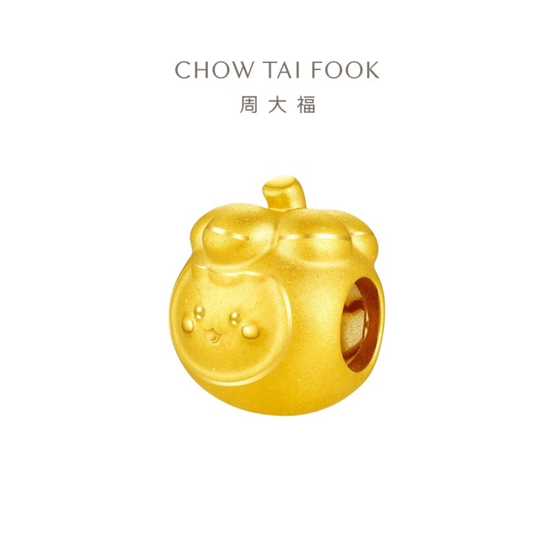 CHOW TAI FOOK 周大福 Funny趣玩 谐音梗食物果蔬足金黄金转运珠【多款可选】 EOR1074 知竹常乐 488元