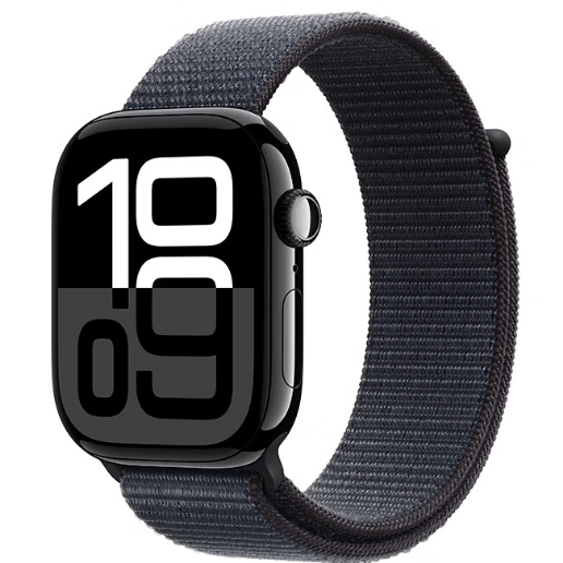 21日20點：Apple 蘋果 Watch Series 10 GPS款 智能手表 46mm 亮黑色鋁金屬表殼 濃墨色回環(huán)式運動表帶 券后2759元