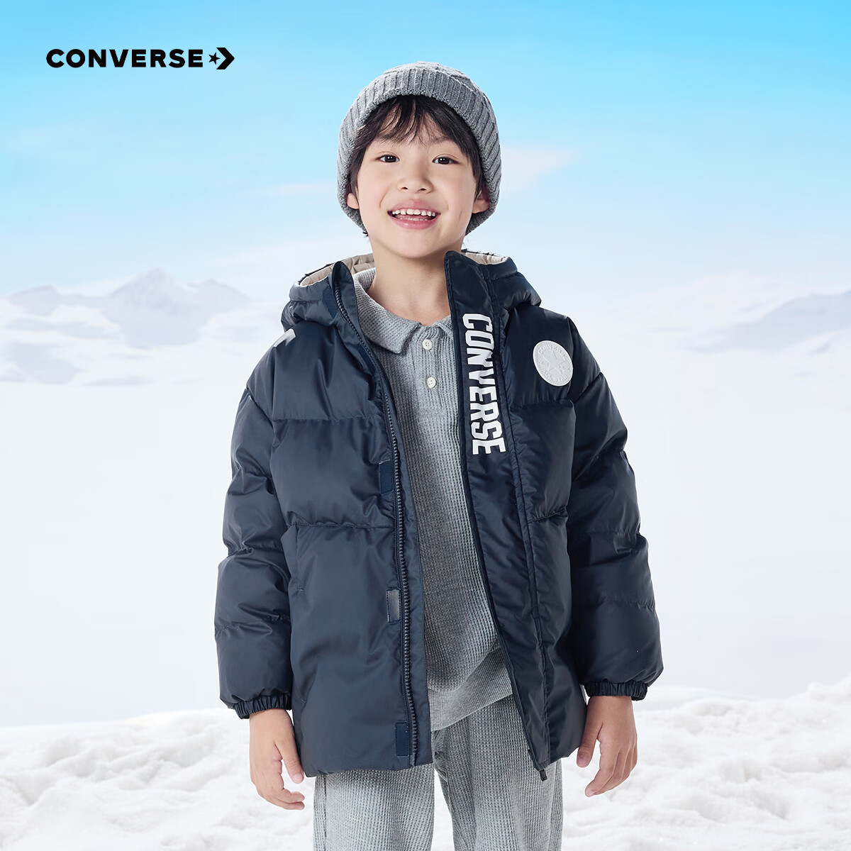 CONVERSE 匡威 儿童羽绒服连帽款 券后196.53元