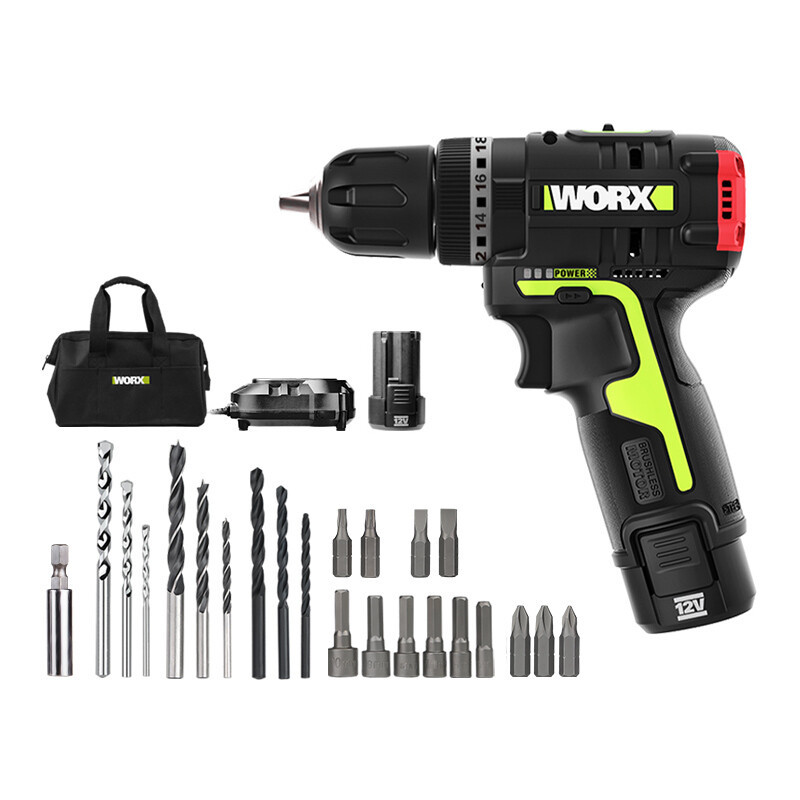 WORX 威克士 WU131X.3 無刷沖擊鉆套裝 12V 2.0Ah雙電 券后234.59元