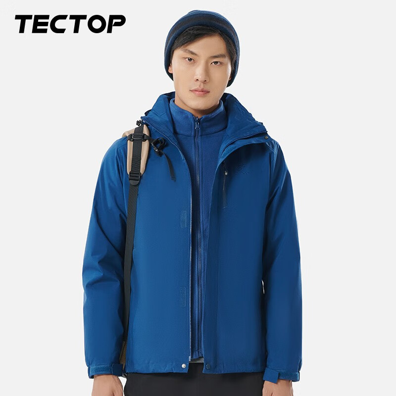 TECTOP 探拓 男士户外三合一两件套冲锋衣 券后157.96元