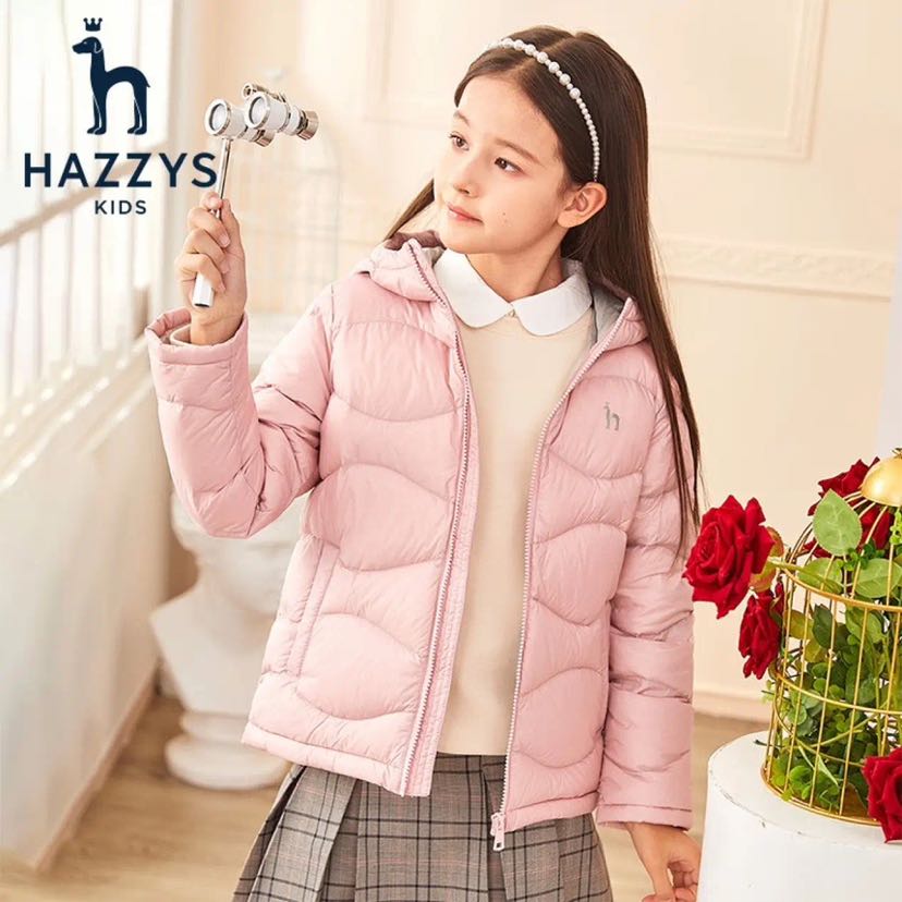 京東PLUS：HAZZYS 哈吉斯 男女童輕薄羽絨服（90%白鵝絨） 385.01元（雙重優(yōu)惠）