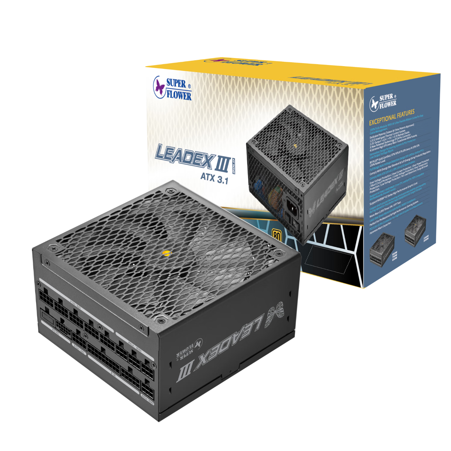 振华 LEADEX III1300W 全模电脑电源 ATX3.1 1300W 999元