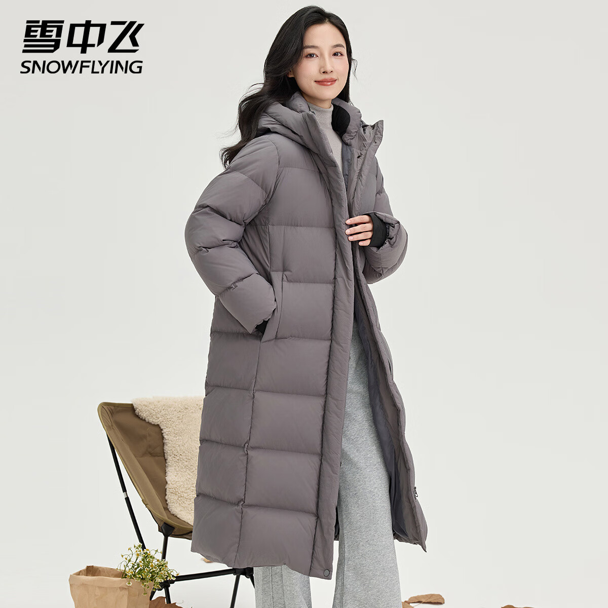 雪中飞 328g高充绒极寒女士长款羽绒服 抵御负25度低温 券后325.76元