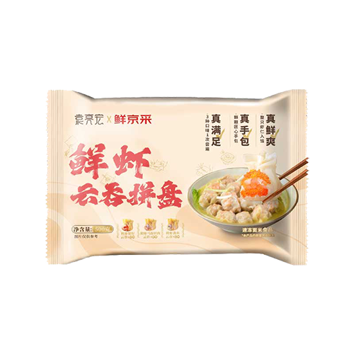 袁亮宏 x鮮京采袁記云餃鮮蝦三拼24顆500g 17.75元（需買4件，需用券）