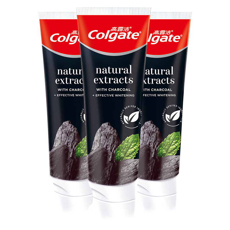 Colgate 高露洁 竹炭美白牙膏 100g*3 券后21.9元包邮