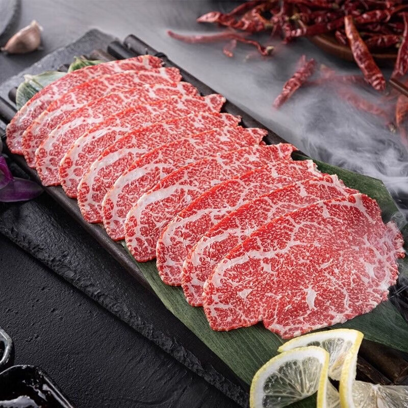 澳洲進(jìn)口和牛M9腹部肉雪花牛肉片200g*1盒 23.38元（需買(mǎi)5件，需用券）