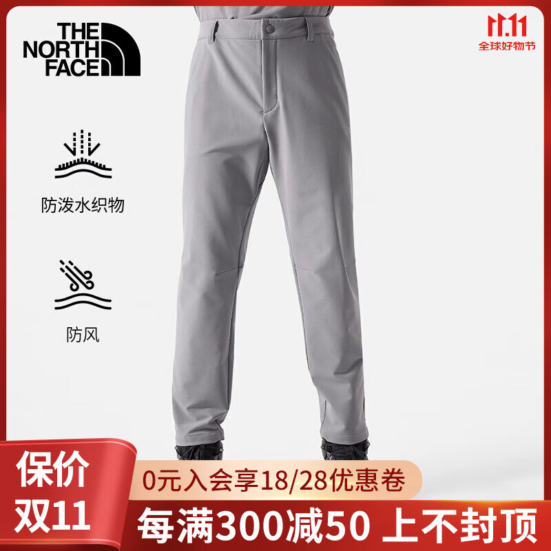 THE NORTH FACE 北面 休閑褲男褲秋冬戶外透氣防潑水防風休閑運動磨毛背襯長褲 596元