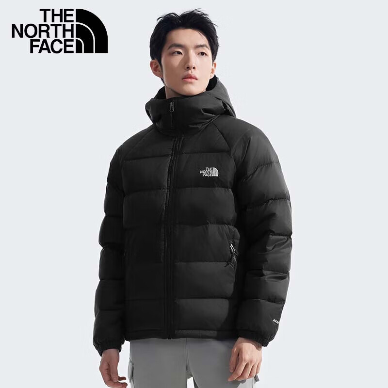 The North Face北面羽絨服男戶外600蓬鵝絨高蓬保暖外套7W7G 黑色 1365.02元（需領(lǐng)券）