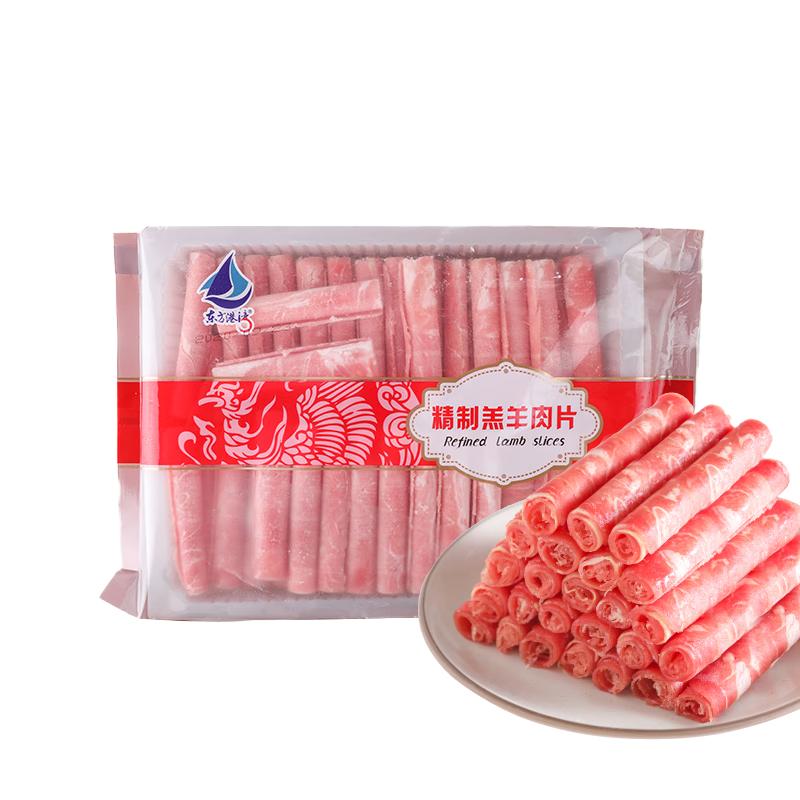 plus會員，需首單:東方港灣精制羔羊肉片羊肉卷500g+湊單 61.5元（合24.9元/件）+湊（合11.45元）