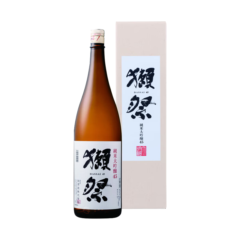 雙11預(yù)售：Dassai 獺祭 純米大吟釀 四割五分 1.8L 禮盒裝 321.05元 包郵（定金10元，多重優(yōu)惠）