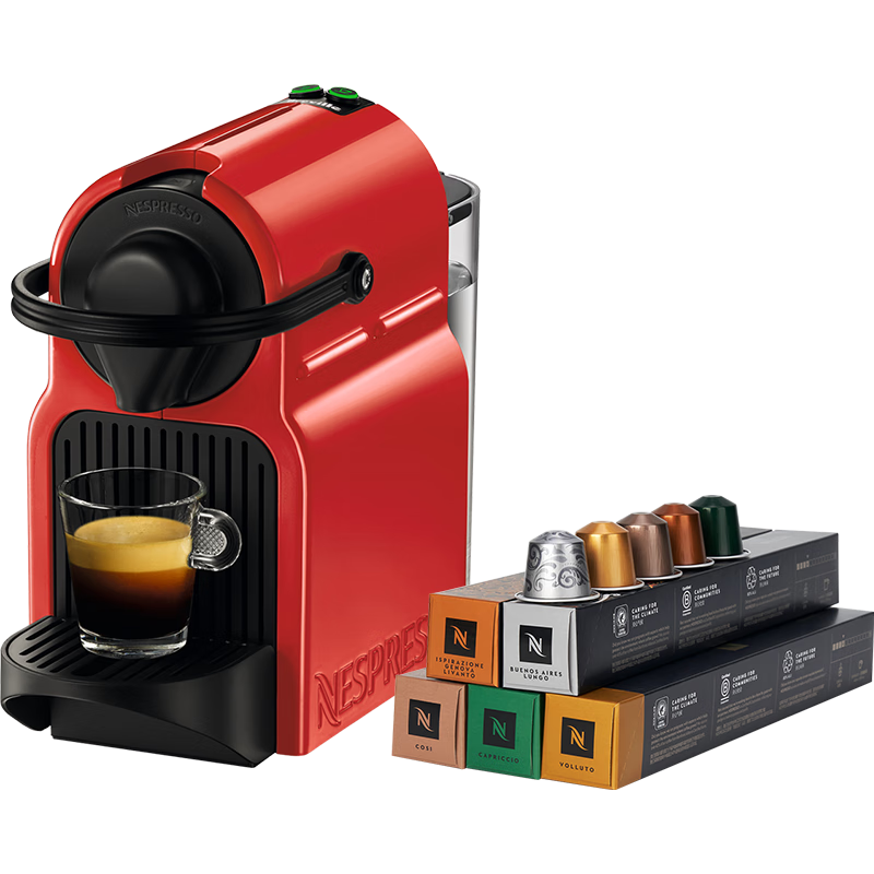 plus會員：NESPRESSO 濃遇咖啡 Original系列 C40-CN-RE-NE 膠囊咖啡機(jī) 紅色 676.92元+9.9元家居卡