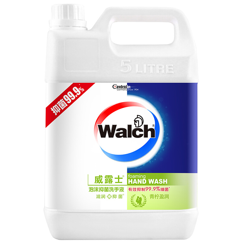 Walch 威露士 泡沫抑菌洗手液 青檸盈潤 5L 券后74.71元