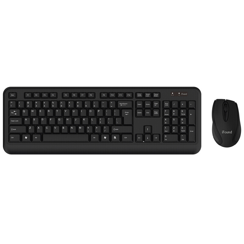 iFound 方正科技 W6208PLUS 無(wú)線鍵鼠套裝 黑色 39.9元