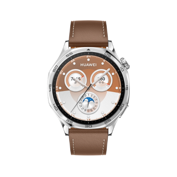 HUAWEI 華為 WATCH GT5 智能手表 46mm 砂礫棕 復(fù)合素皮表帶 1388元