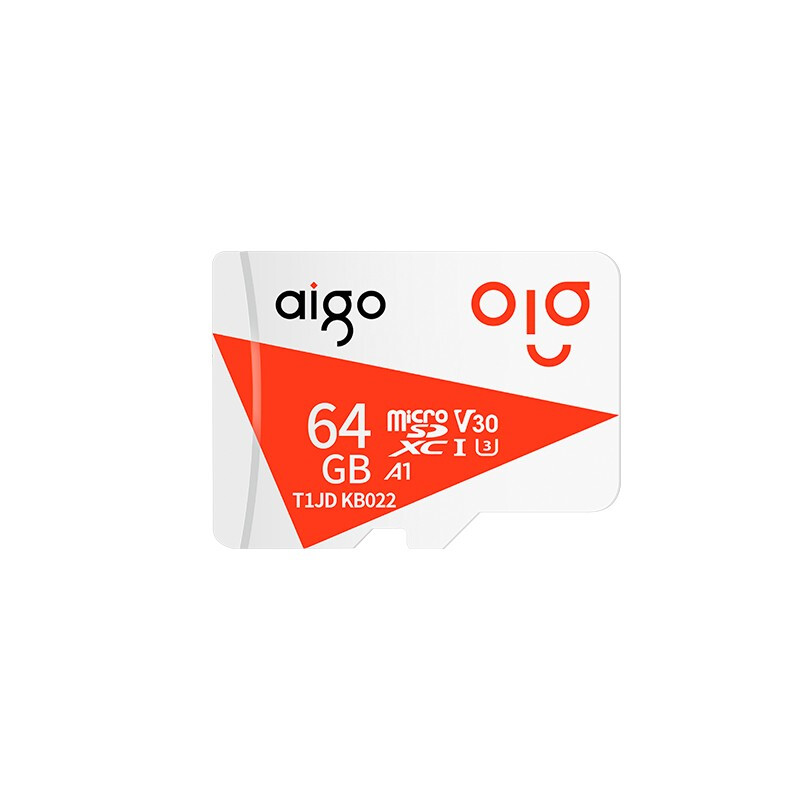 aigo 愛國者 T1JD Micro-SD存儲卡 64GB（UHS-I、V30、U3、A1） 券后11.21元