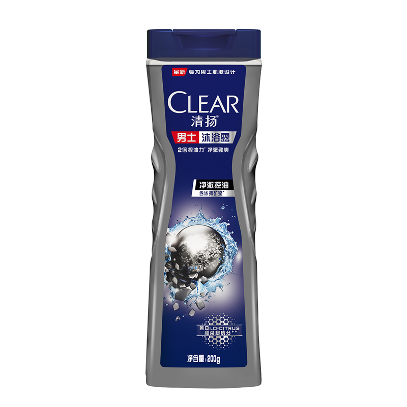 CLEAR 清揚 男士平衡控油沐浴露 凈澈控油 200g 28.59元（需買2件，需用券）