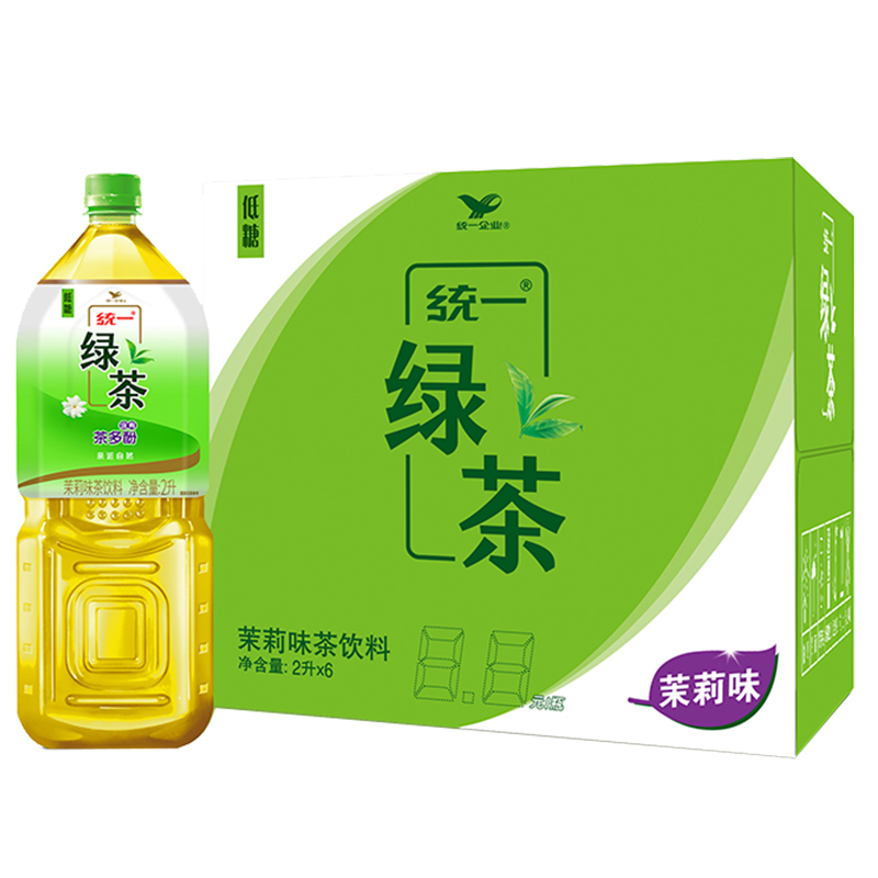 統(tǒng)一 綠茶 2L*6瓶 大包裝 茶飲料 整箱裝 26.17元