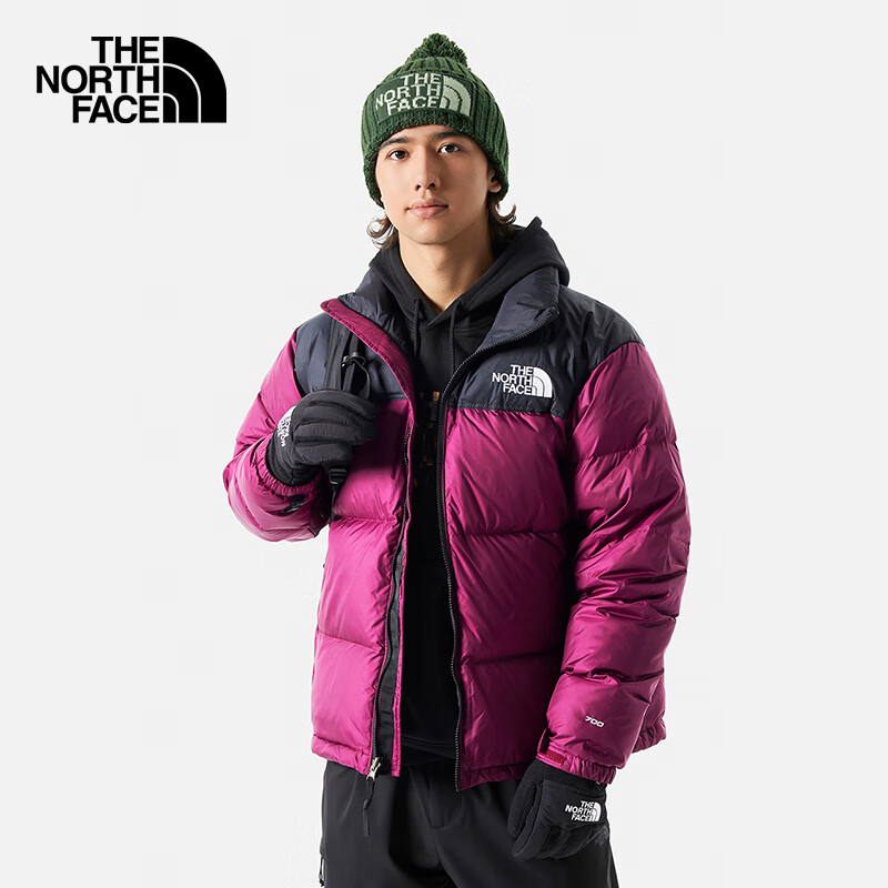 THE NORTH FACE 北面 1996Nuptse羽絨外套經(jīng)典ICON鵝絨3C8D KK9/玫紅色 L 2998元