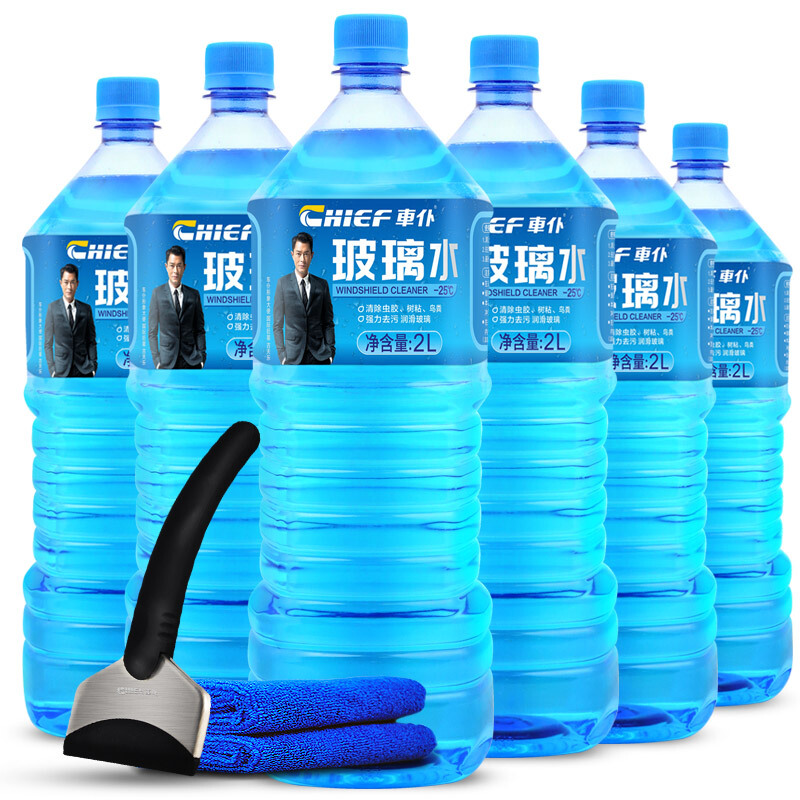 CHIEF 車仆 cp1127 液體玻璃水 -25℃ 2L 6瓶裝 57.74元（需買4件，需用券）