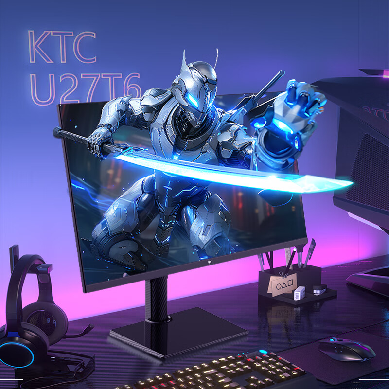 KTC U27T6 27英寸 IPS G-sync FreeSync 显示器（3840×2160、160Hz、140%sRGB、HDR400） 券后1779元