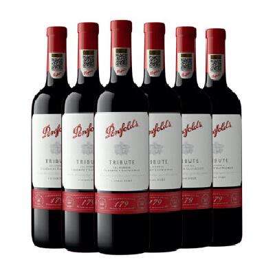 雙11預(yù)售：Penfolds 奔富 禮贊系列 178周年 加州赤霞珠 紅葡萄酒 750ml*6瓶 整箱裝 1355.6元 包郵（定金30元，可抵370元）