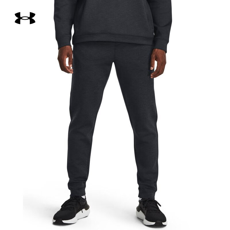 安德瑪 UNDERARMOUR）Meridian男子柔感絲絨運動束腳長褲1379669 黑色001 L 券后619元