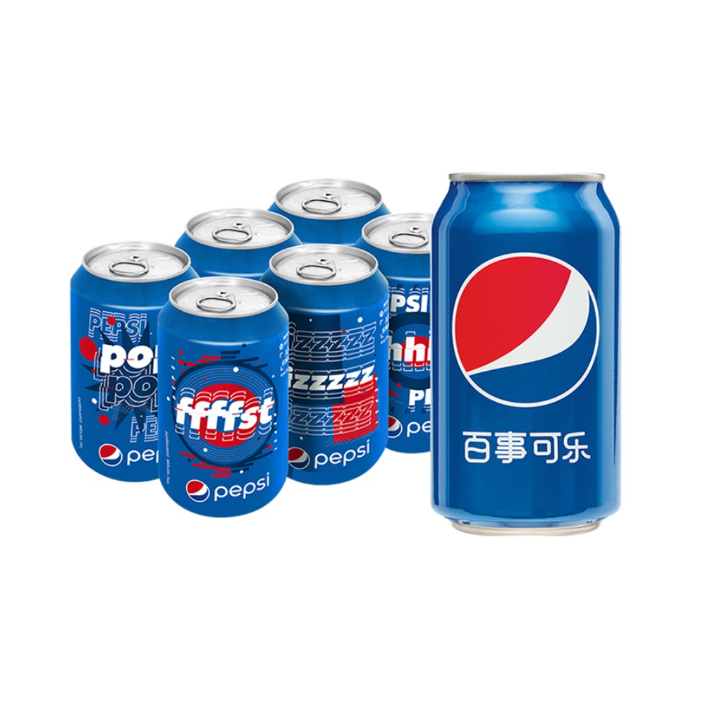 pepsi 百事 碳酸飲料原味330ml*6聽(tīng) 5.9元