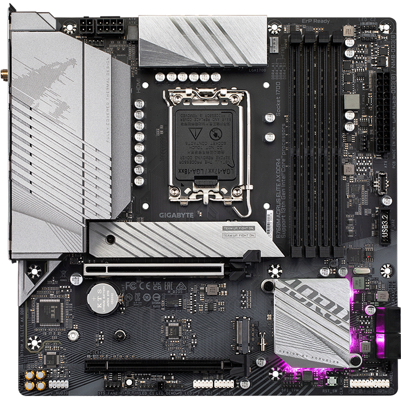 雙11狂歡: 技嘉（GIGABYTE）小雕WIFI B760M AORUS ELITE AX D4 主板 1013.76元