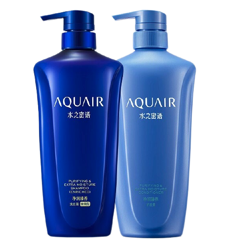 AQUAIR 水之密语 净润臻养(倍润型)洗护套装洗发水600ml+护发素600ml滋润顺滑 82.5元